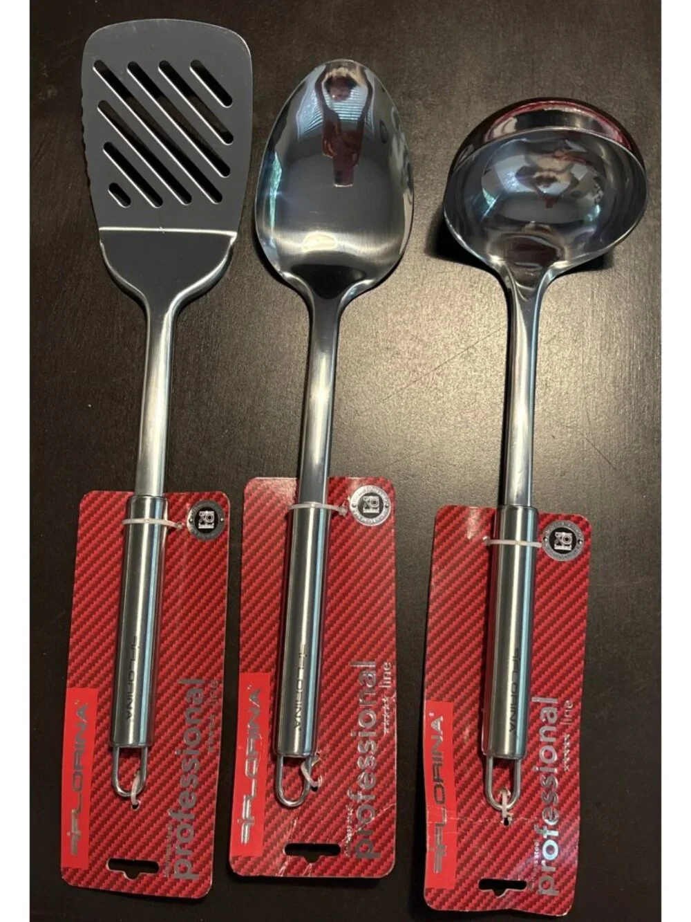 Olivier Daan Stainless Steel 3 Pcs Cooking Set Spatula Ladle Serving Spoon